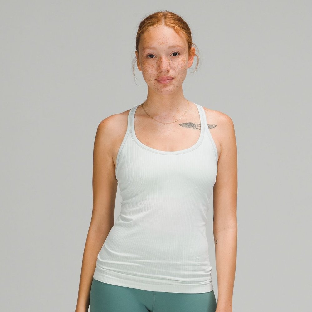 NWT lululemon Ebb to Street Tank Top Ocean Air Size 2